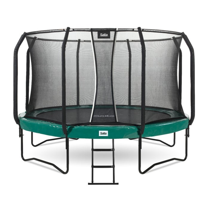 Salta 12ft Round First Class Trampoline with Enclosure