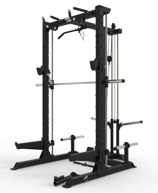 Primal Pro Series Half Rack with Smith Machine and Lat Pull Down/Low Row