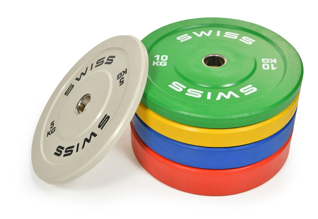 Olympic rubber outlet bumper plate set