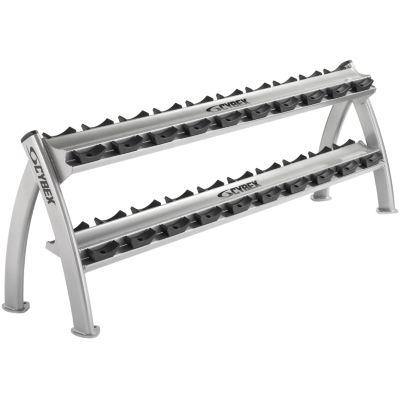 Cybex Twin Tier Dumbbell Rack (Holds 10 Pairs) - Best Gym Equipment
