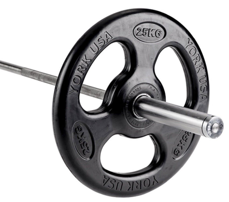 York Olympic Iso-Grip Rubber Individual Discs (Up to 25kg)