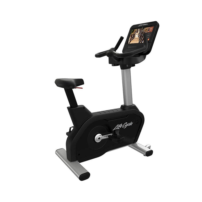 Used Life Fitness Integrity Series Upright Bike with Discover SE3 HD LCD Console