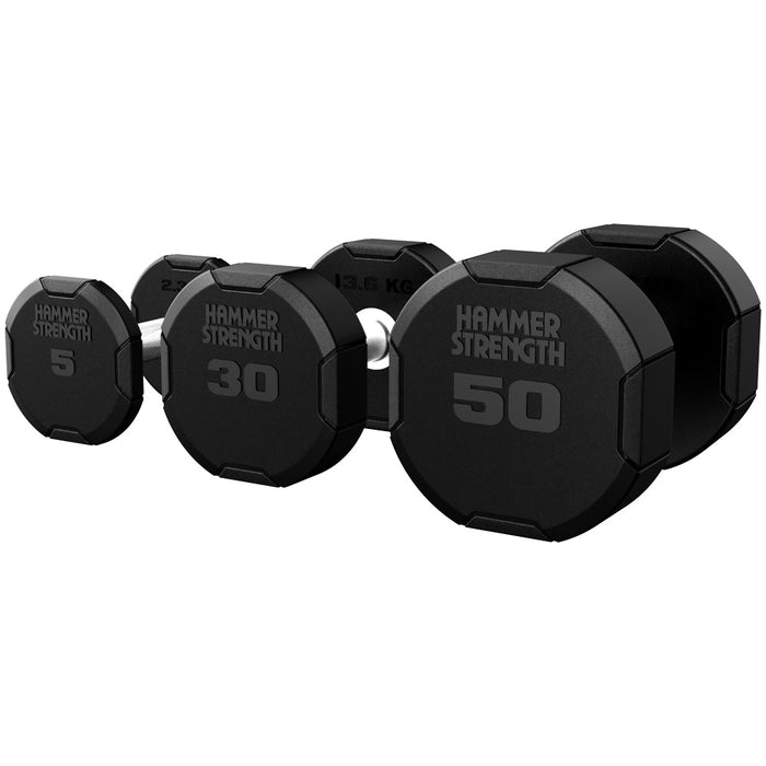 Hammer Strength Premium Rubber Dumbbells - Pairs