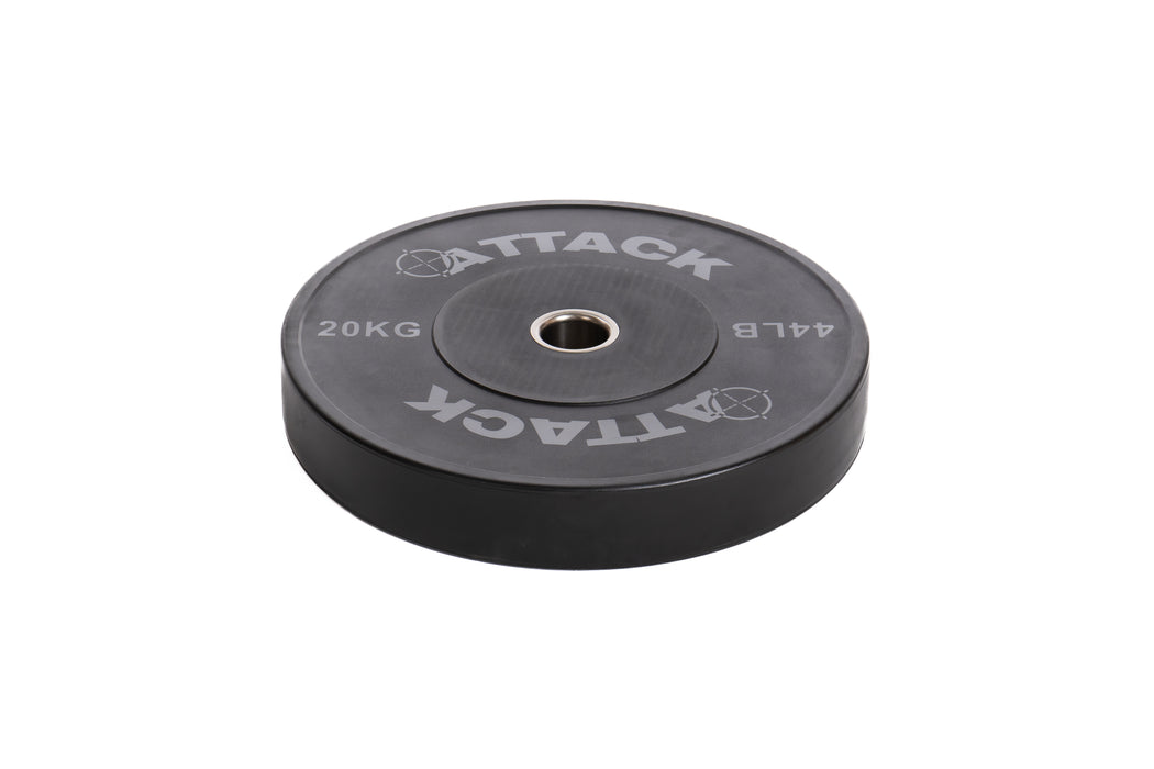 Attack Strength Olympic Solid Rubber Black Bumper Plates