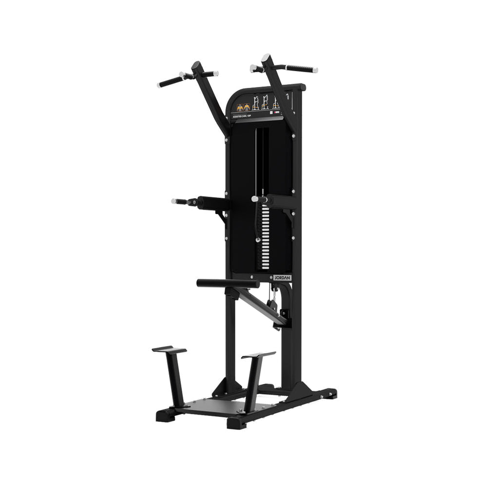 Jordan Assisted Chin/Dip Station - 100kg Weight Stack — Best Gym Equipment