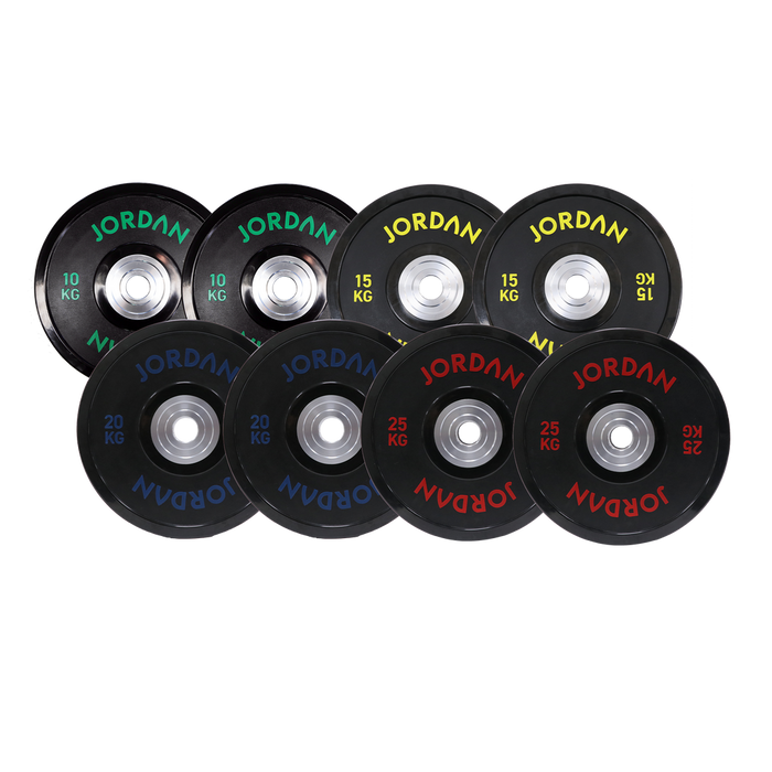 Jordan Black Urethane Competition Plate - Coloured Text 140kg Set