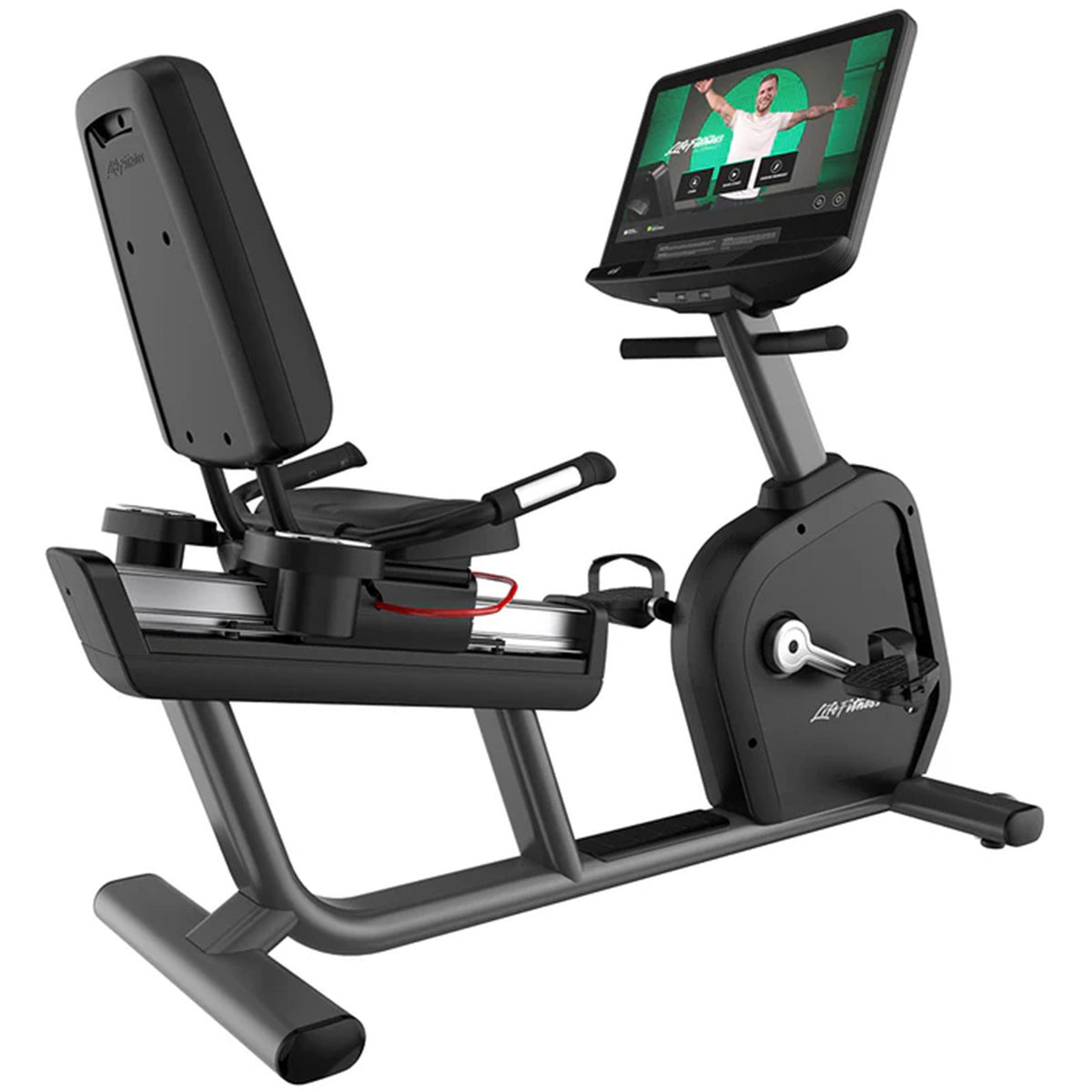 Recumbent Exercise Bike Rower Life Fitness Club Series + Recumbent Lifecycle Bike With SE4 Console ...