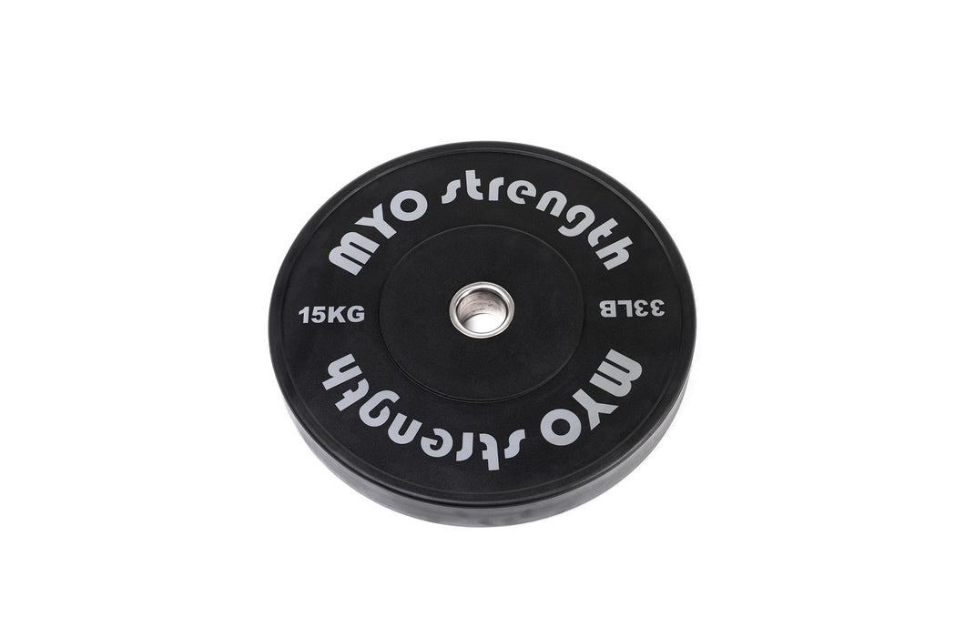MYO Strength Olympic Solid Rubber Black Bumper Plates