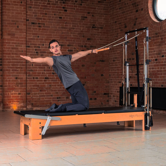 Align-Pilates M8-Pro Maple Wood Pilates Reformer with Half Cadillac