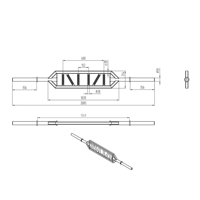 Primal Pro Series Olympic Swiss Bar