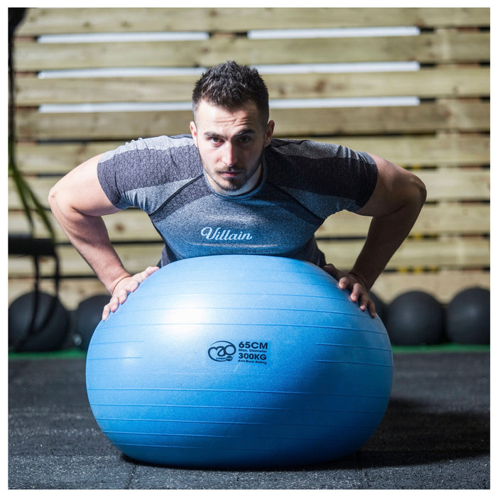 Fitness Mad 300kg Anti-Burst Swiss Ball with Pump - 55cm