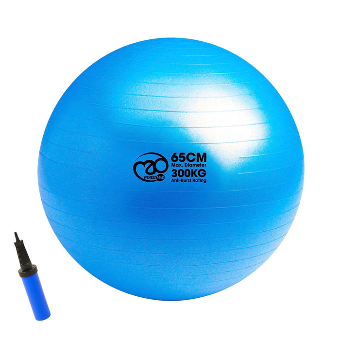 Fitness Mad 300kg Anti-Burst Swiss Ball with Pump - 55cm