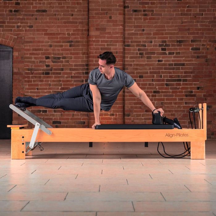 Align-Pilates M8-Pro Maple Wood Pilates Reformer with Sitting Box