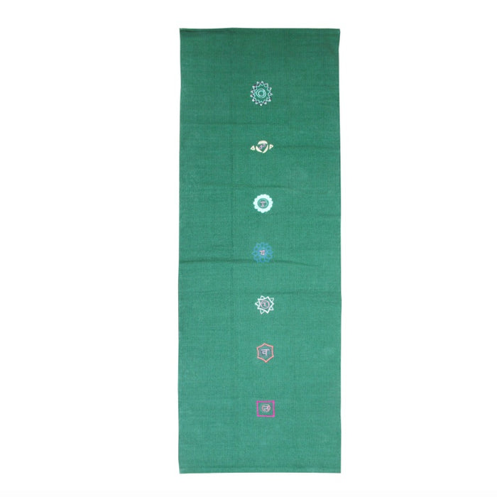 Fitness Mad Cotton Yoga Rug - Chakra Pattern