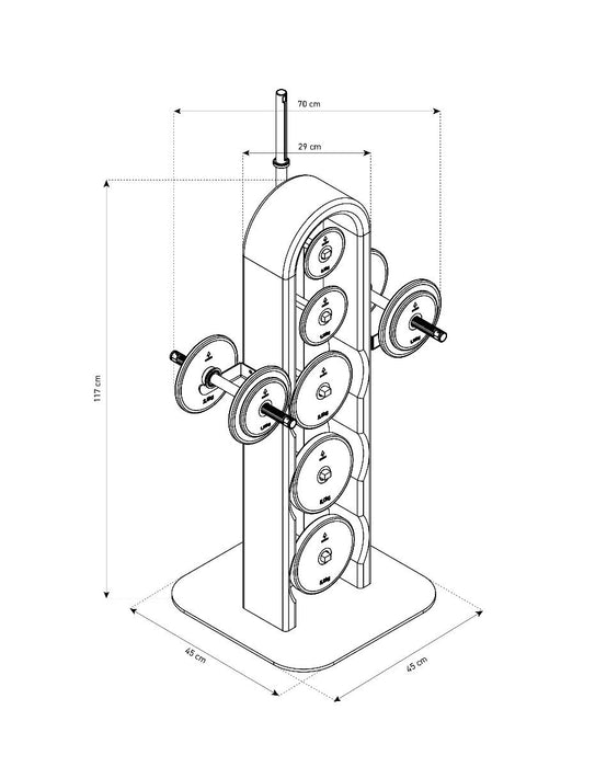 WaterRower NOHrD Weightplate Tower