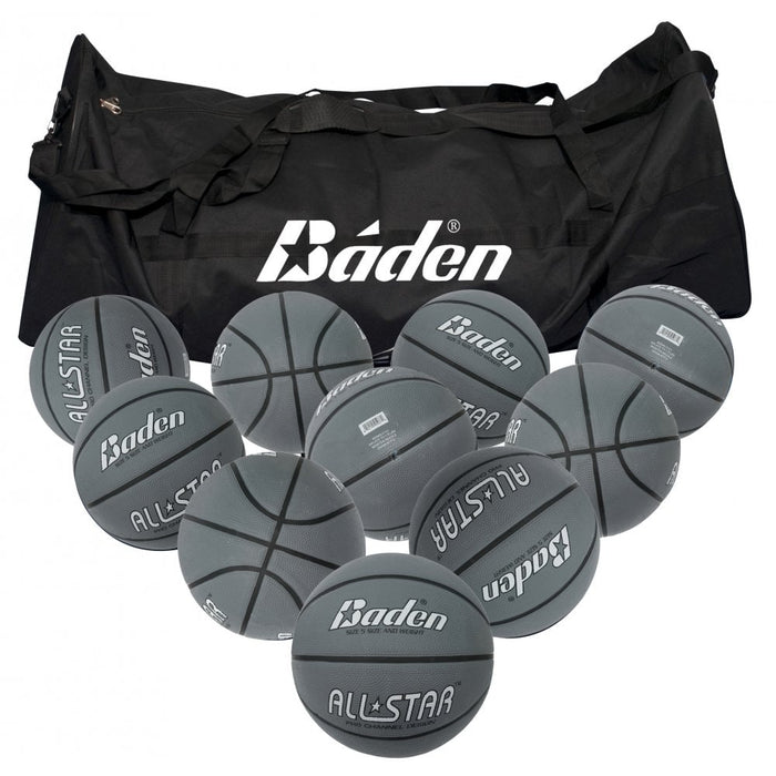 Baden Game Day Bag with 10 All Star BasketBalls