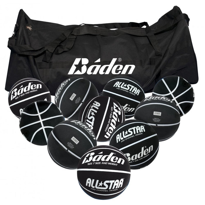 Baden Game Day Bag with 10 All Star BasketBalls