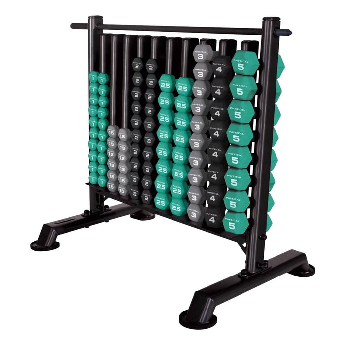 Physical Company Neo-Hex Dumbbells and Storage Rack