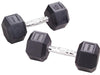 York Individual Rubber Hex Dumbbell (up to 50kg) - Best Gym Equipment