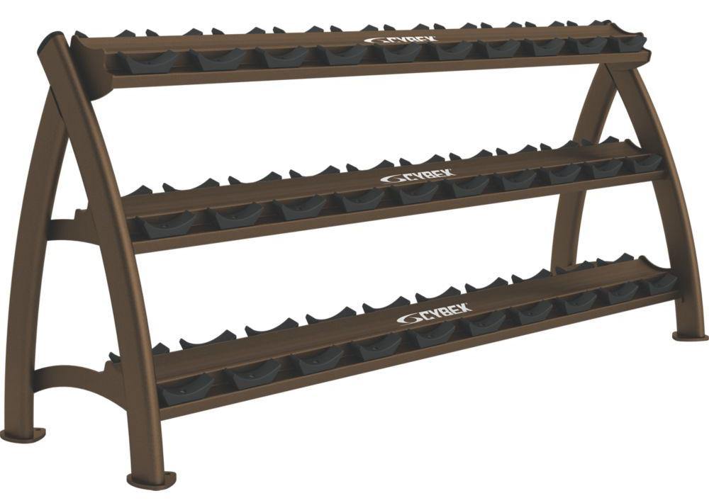 Cybex Three Tier Dumbbell Rack (Holds 15 Pairs) — Best Gym Equipment