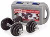 York 20kg Black Cast Iron Dumbell Set in a case - Best Gym Equipment