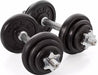 York 20kg Black Cast Iron Dumbell Set in a case - Best Gym Equipment