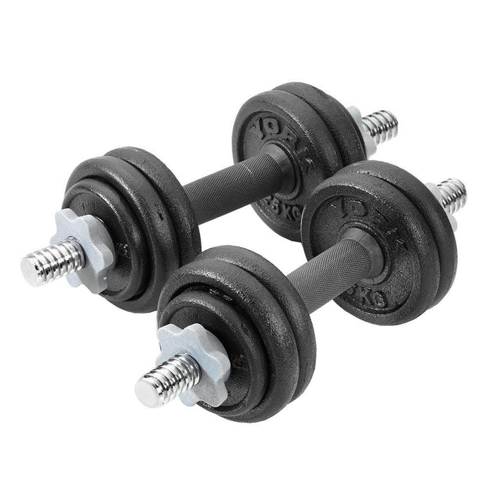Strength Training Everlast 50kg Barbell And Dumbbell Set Cast Iron