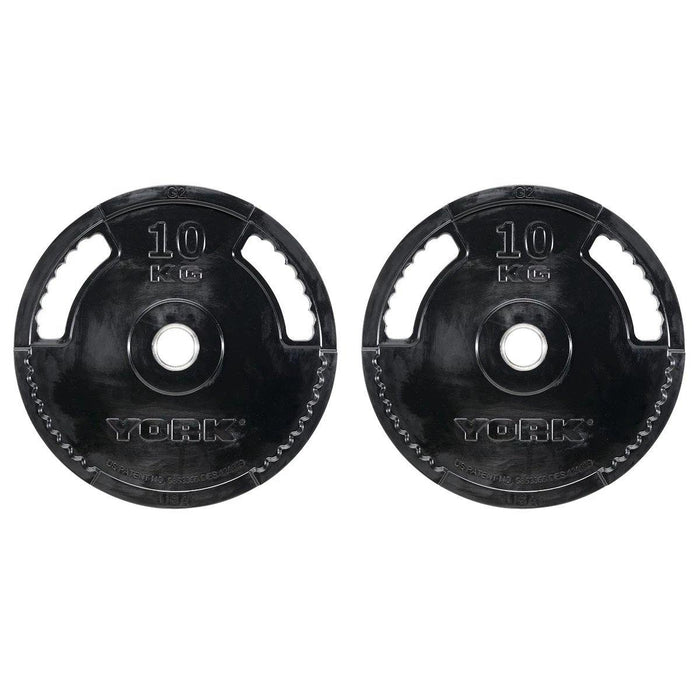 York Barbell G2 Rubber Thin Line Olympic Weight Plates - Best Gym Equipment