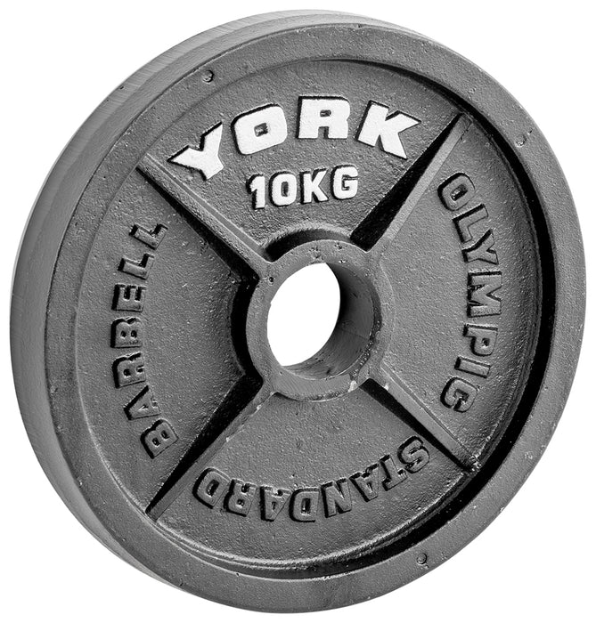 York 2" Cast Iron Hammertone Olympic Plates