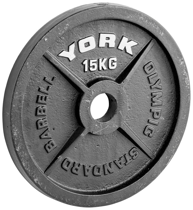 York 2" Cast Iron Hammertone Olympic Plates