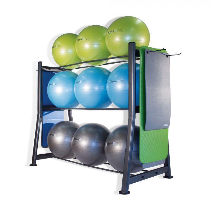 Physical Company 9 BOSU / Stability Ball & Gym Mat Storage Rack (Empty) - Best Gym Equipment