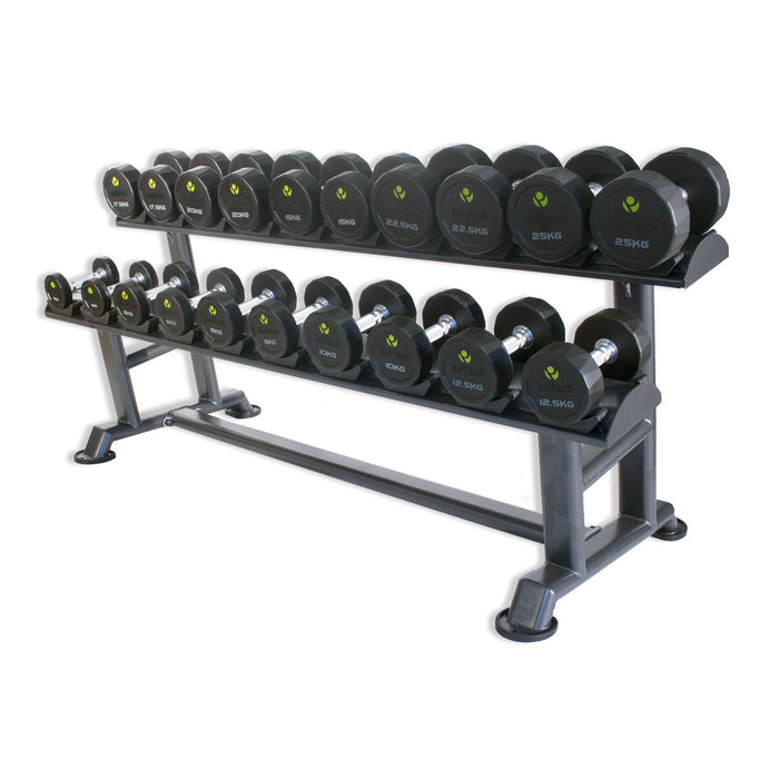 Physical Company 10 Pair Horizontal Dumbbell Saddle Rack (Empty) - Best Gym Equipment