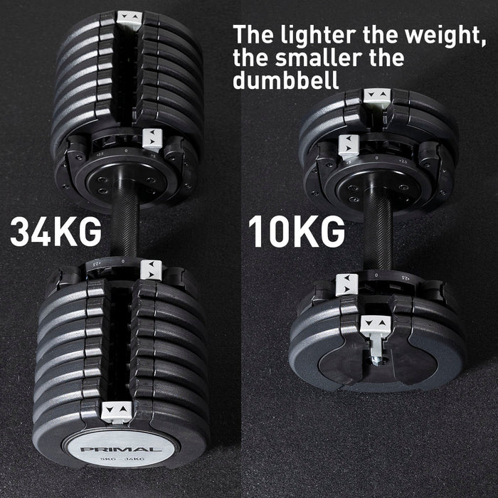 Primal Personal Series 34kg Adjustable Dumbbell