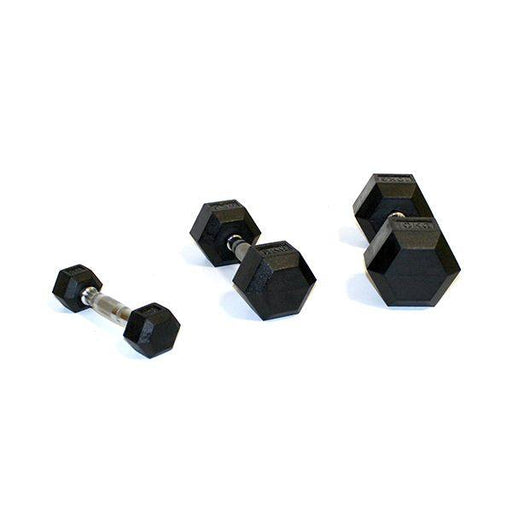 GymGear 1 - 10kg Rubber Hex Dumbbell Set (10 pairs in 1kg increments) - Best Gym Equipment