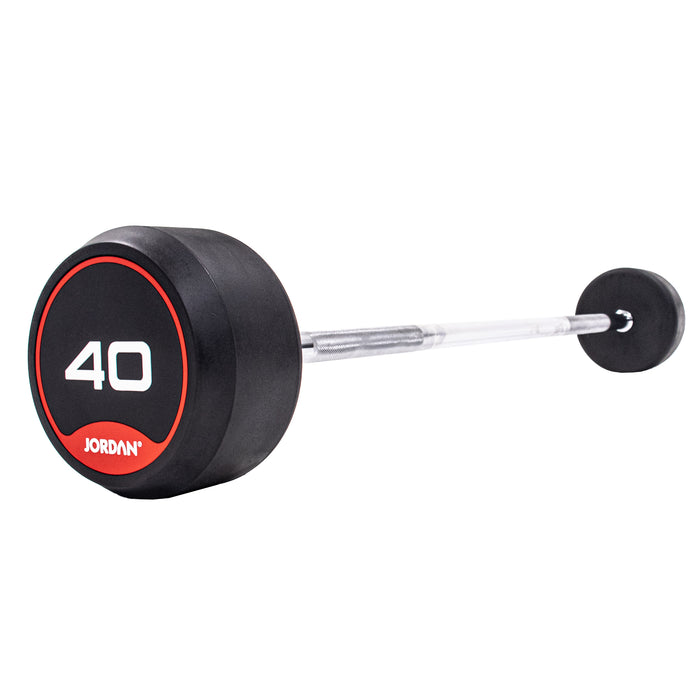 Jordan Rubber Barbells Solid Ends with Straight Bars (up to 45kg)