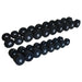 Primal Strength Premium Rubber Nero Dumbbells 2.5-25kg - Best Gym Equipment