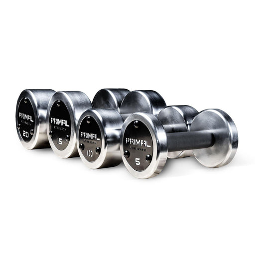 Primal Strength Custom Steel Dumbbell Set 3Kg-50Kg (20 Pairs) - Best Gym Equipment