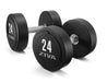 Ziva Zvo Solid Steel Urethane Dumbbells - Grey Logo - Best Gym Equipment