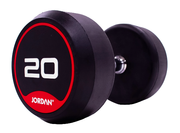 Jordan Classic Rubber Dumbbell set 2-20kg with Rack - Best Gym Equipment