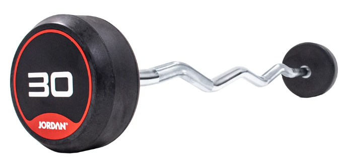 Jordan Classic Rubber Barbells - Curl Bars - Best Gym Equipment