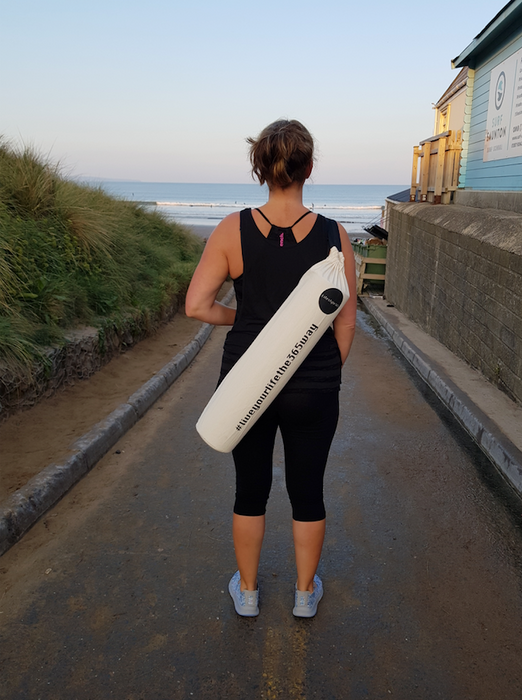 Lifestyle 365 Cork Natural Rubber Yoga Mat with Linen Bag Best Gym Equipment