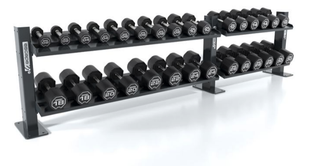 Escape Fitness 2-20kg Urethane Dumbbell Set and 10 pair rack - Best Gym Equipment