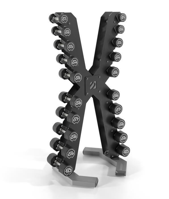 Escape Nucleus Urethane Dumbbell Set 1 10kg with XRACK 2.0 Best Gym Equipment