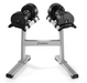 Stairmaster Twistlock Adjustable Dumbbells - 2-20kg with Storage Rack - Best Gym Equipment