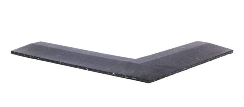 Primal Strength Premium Rubber Tile Corner Edge – 550/400 x150 x40mm 3mm - Best Gym Equipment