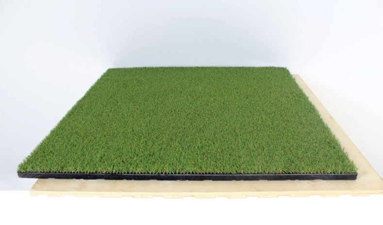 Cannons Artificial Grass Rubber Garden Tiles 1m x 1m x 40mm