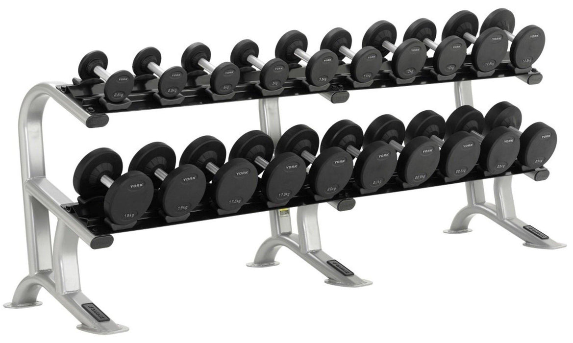 York Pro-Style Dumbbell Set 2.5kg - 50kg with Racks - Best Gym Equipment