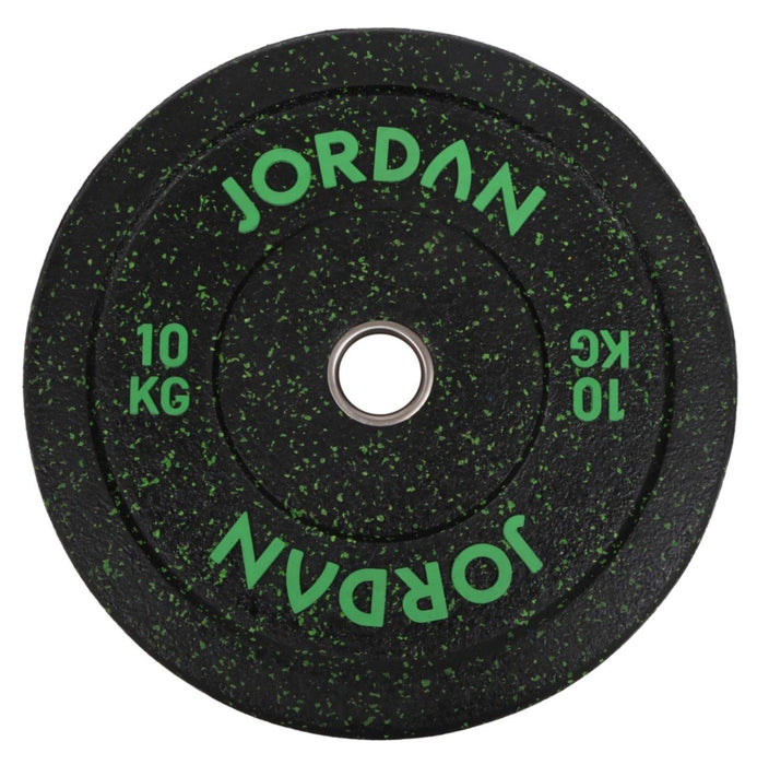 Jordan HG Black Rubber Bumper Plate - Coloured Fleck - 150kg Set - Best Gym Equipment