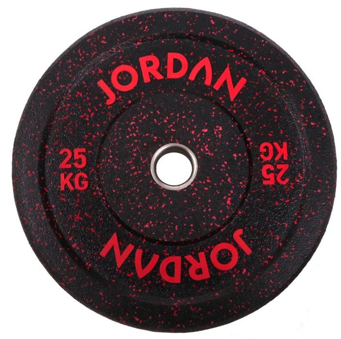 Jordan HG Black Rubber Bumper Plate - Coloured Fleck - Best Gym Equipment