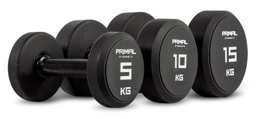 Primal Strength Urethane Dumbbell Set 2.5kg-25kg – (10 pairs) - Best Gym Equipment
